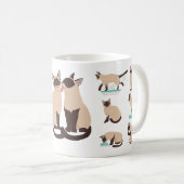 Funny Siamese Katzen Kaffeetasse (VorderseiteRechts)