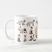 Funny Siamese Katzen Kaffeetasse (Links)
