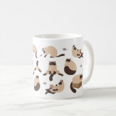 Funny Siamese Katzen Kaffeetasse (VorderseiteRechts)