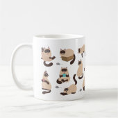 Funny Siamese Katzen Kaffeetasse (Links)