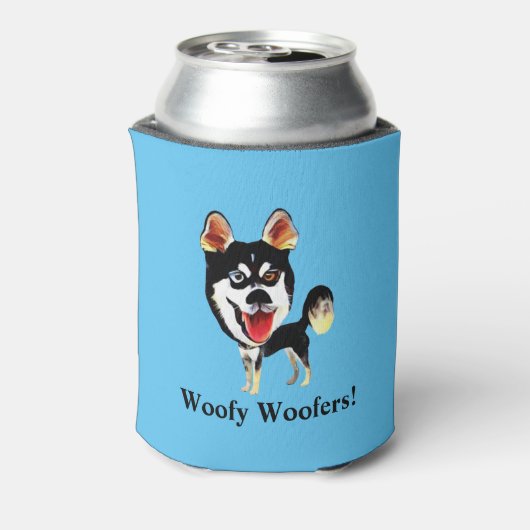 Funny Siberian Husky Can Cooler Dosenkühler (Kanne Rückseite)