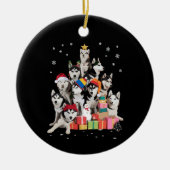 Funny Siberian Husky Christmas Tree Pet Dog Lover Keramik Ornament (Vorne)