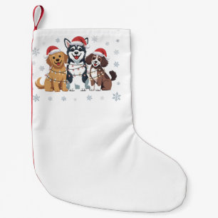 Funny Siberian Husky Dog Lover Weihnachtsbaum Kleiner Weihnachtsstrumpf