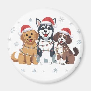 Funny Siberian Husky Dog Lover Weihnachtsbaum Magnet