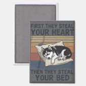 Funny Siberian Husky Pet Lovers Dog Owner Magnet (Vorderseite/Rückseite)