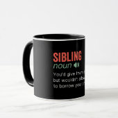 Funny Sibling Definition Tasse (Vorderseite Links)