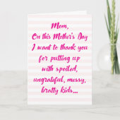 Funny Sibling Disthers Day Card Karte (Vorderseite)