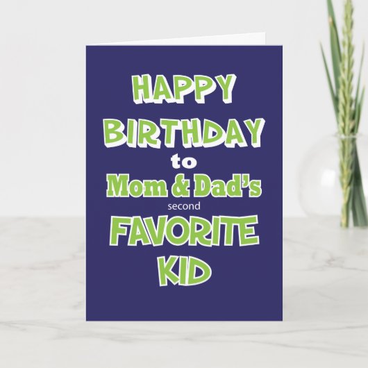 Funny Sibling Geburtstags Grußkarte Karte (Vorderseite)