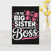 Funny Sibling I'm The Big Sister Which Makes Me Th Karte (Gelbe Blume)