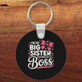 Funny Sibling I'm The Big Sister Which Makes Me Th Schlüsselanhänger (Vorderseite)