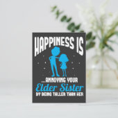 Funny Sibling Little Brother Lil Sister Postkarte (Stehend Vorderseite)