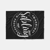 Funny Sibling Trip 2025 Family Matching Girls Sist Fleecedecke (Vorderseite (Horizontal))