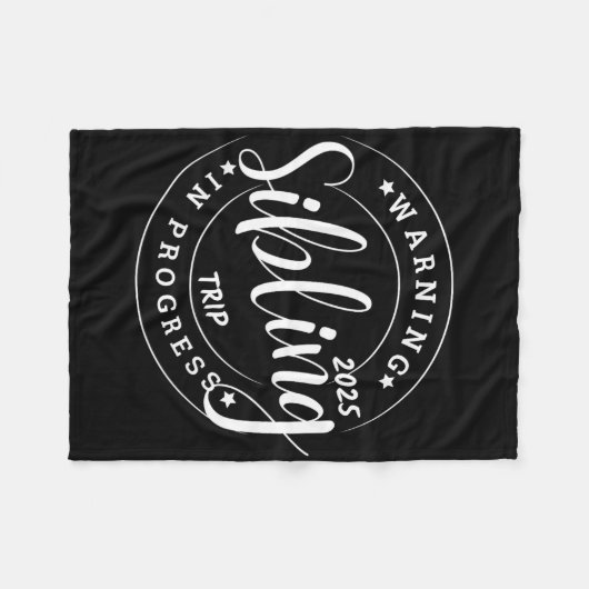 Funny Sibling Trip 2025 Family Matching Girls Sist Fleecedecke (Vorderseite (Horizontal))