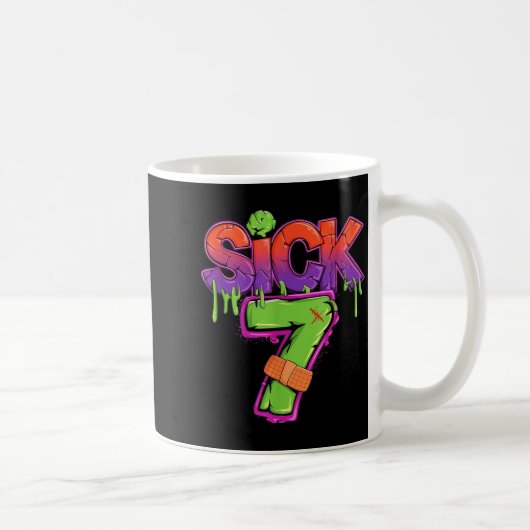 Funny Sick Seven 67 Funny Meme Sick Of 7 Kaffeetasse (Rechts)