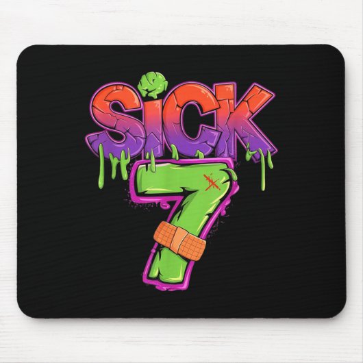 Funny Sick Seven 67 Funny Meme Sick Of 7 Mousepad (Vorne)