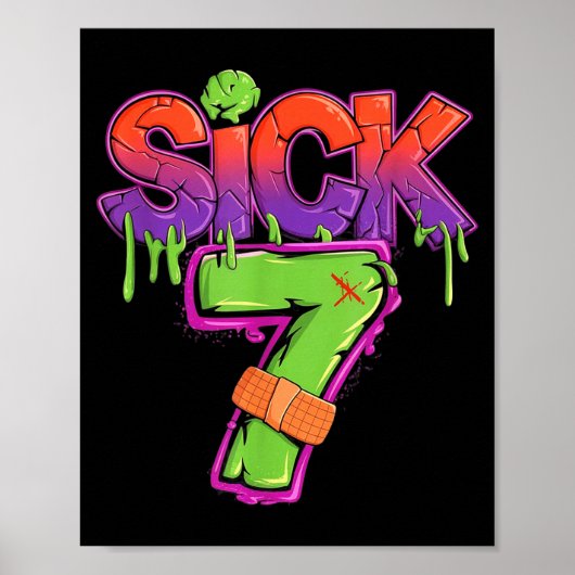 Funny Sick Seven 67 Funny Meme Sick Of 7 Poster (Vorne)