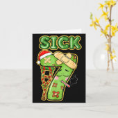 Funny Sick Seven Meme 67 Six Seven Santa Hat Chris Karte (Gelbe Blume)