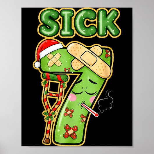 Funny Sick Seven Meme 67 Six Seven Santa Hat Chris Poster (Vorne)