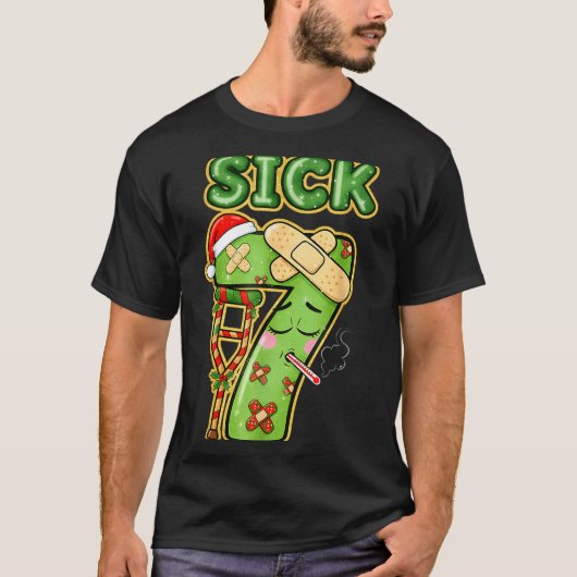 Funny Sick Seven Meme 67 Six Seven Santa Hat Chris T-Shirt (Vorderseite)