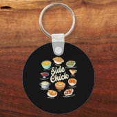 Funny Side Chick Thanksgiving For Men Women Schlüsselanhänger (Vorderseite)