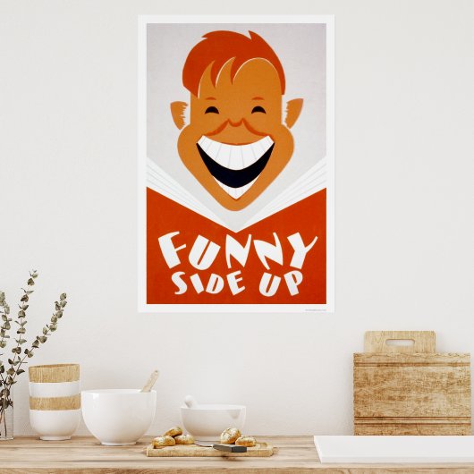 Funny Side Up Reading 1939 WPA Poster (Küche)