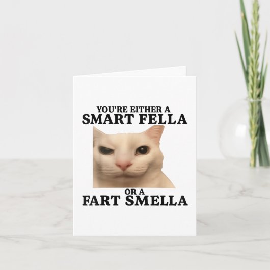 Funny Sie entweder eine Smart Fella oder eine Furz Karte (Vorderseite)