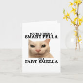 Funny Sie entweder eine Smart Fella oder eine Furz Karte (Gelbe Blume)
