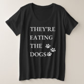 Funny, sie essen die Hunde in Springfield Große Größe T-Shirt (Design vorne)