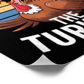 Funny, sie essen die Truthühner Erntedank Hum Poster (Ecke)