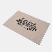 Funny, Sie haben besser Pizza oder Packungen, neut Fußmatte (Schrägansicht)