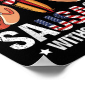 Funny Sie können nicht die Wurst ohne US Zitat Co. Poster (Ecke)