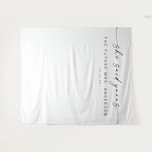 Funny Sie sagte Yaas Brautparty Dekoration Hinterg Wandteppich (Vorderseite (Horizontal))