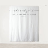 Funny Sie sagte Yaas Brautparty Dekoration Hinterg Wandteppich (Vorderseite)