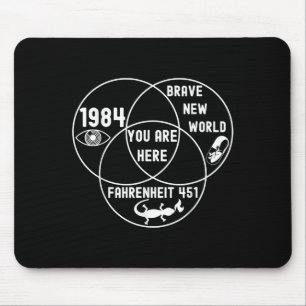 Funny Sie sind hier Dystopian Venn Diagramm Englis Mousepad