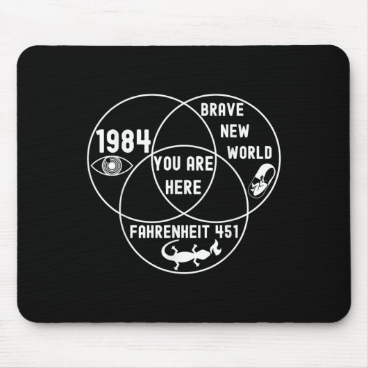 Funny Sie sind hier Dystopian Venn Diagramm Englis Mousepad (Vorne)