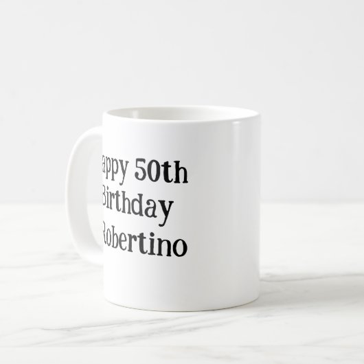 Funny Sie sind nicht klassisch, sondern alt 50. Ge Kaffeetasse (Vorderseite Links)