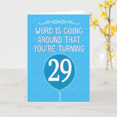 Funny Sie sind wahrscheinlich nicht 29 Geburtstag Karte (Gelbe Blume)