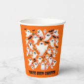 Funny Sie wurden gehostete Geister im Flug Pappbecher (Rückseite)