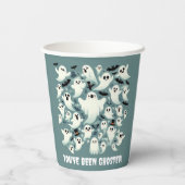 Funny Sie wurden gehostete Geister im Flug Pappbecher (Rückseite)