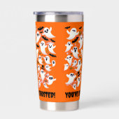 Funny Sie wurden gehostete Geister im Flug Thermobecher (Rechts)