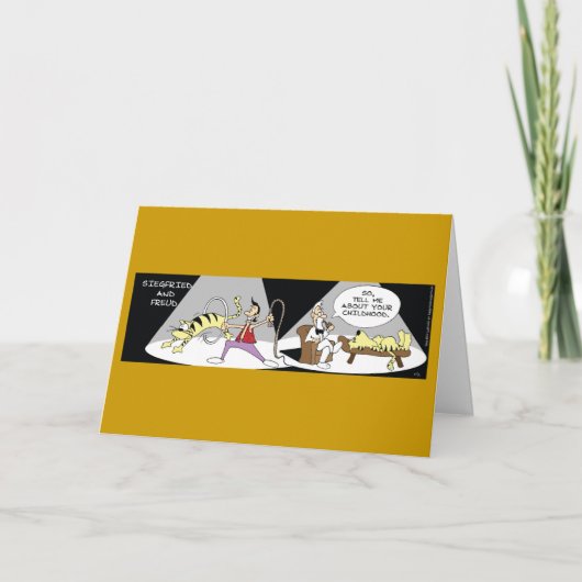 Funny Siegfried and Freud Card Karte (Vorderseite)