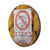 Funny Sign 'Do not Touch mango' Dartscheibe (Vorderseite rechts)