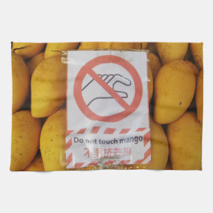 Funny Sign 'Do not Touch mango' Geschirrtuch