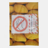 Funny Sign 'Do not Touch mango' Geschirrtuch (Vertikal)