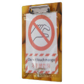 Funny Sign 'Do not Touch mango' Klemmbrett (Links)