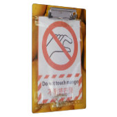 Funny Sign 'Do not Touch mango' Klemmbrett (Rechts)
