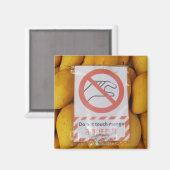 Funny Sign 'Do not Touch mango' Magnet (Vorderseite/Rückseite)