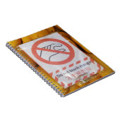 Funny Sign 'Do not Touch mango' Notizblock (Rechte Seite)