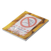 Funny Sign 'Do not Touch mango' Notizblock (Rotiert)