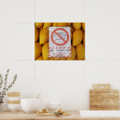 Funny Sign 'Do not Touch mango' Poster (Küche)